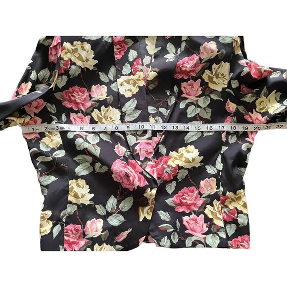 Vintage Toni Garment for CC Magic Floral 1 Button Blazer SzM - Picture 6 of 12